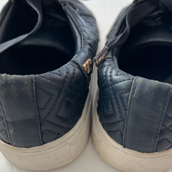 Women Tory Burch Navy Leather sneakers  - size 8 - Picture 5 of 12